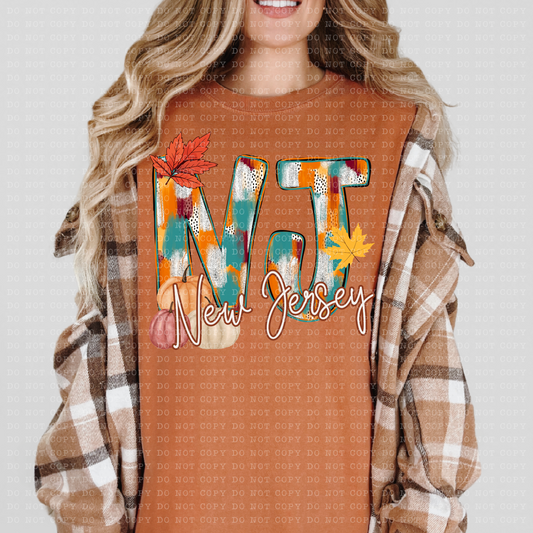 New Jersey Fall Dottie State Design- PNG File- Digital Download