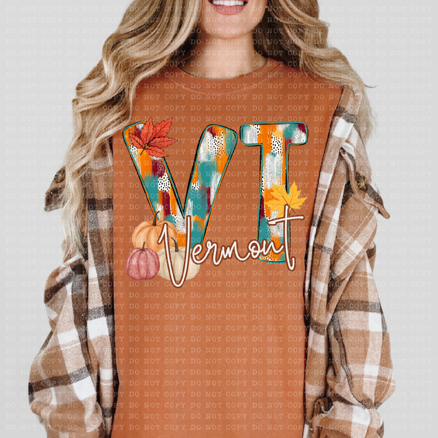 Vermont Fall Dottie State Design- PNG File- Digital Download