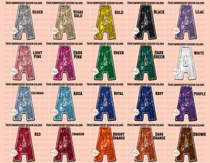 Custom Arched Sequin Word Design- Digital Download