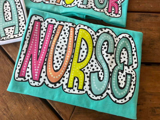 NURSE NEON DOTTED TEE