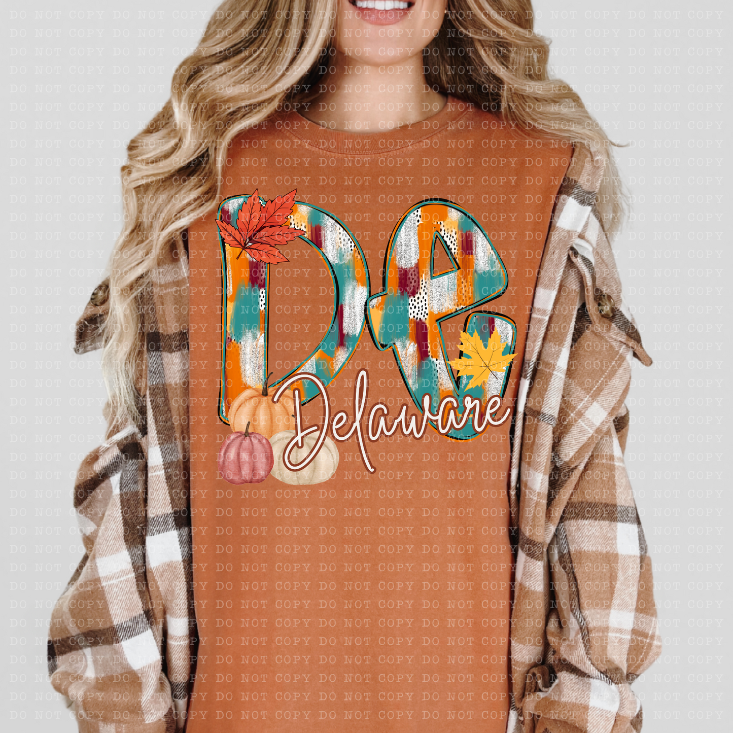 Delaware Fall Dottie State Design- PNG File- Digital Download