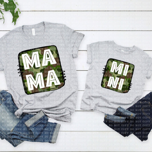 CAMO MAMA AND MINI SET- PNG File- Digital Download