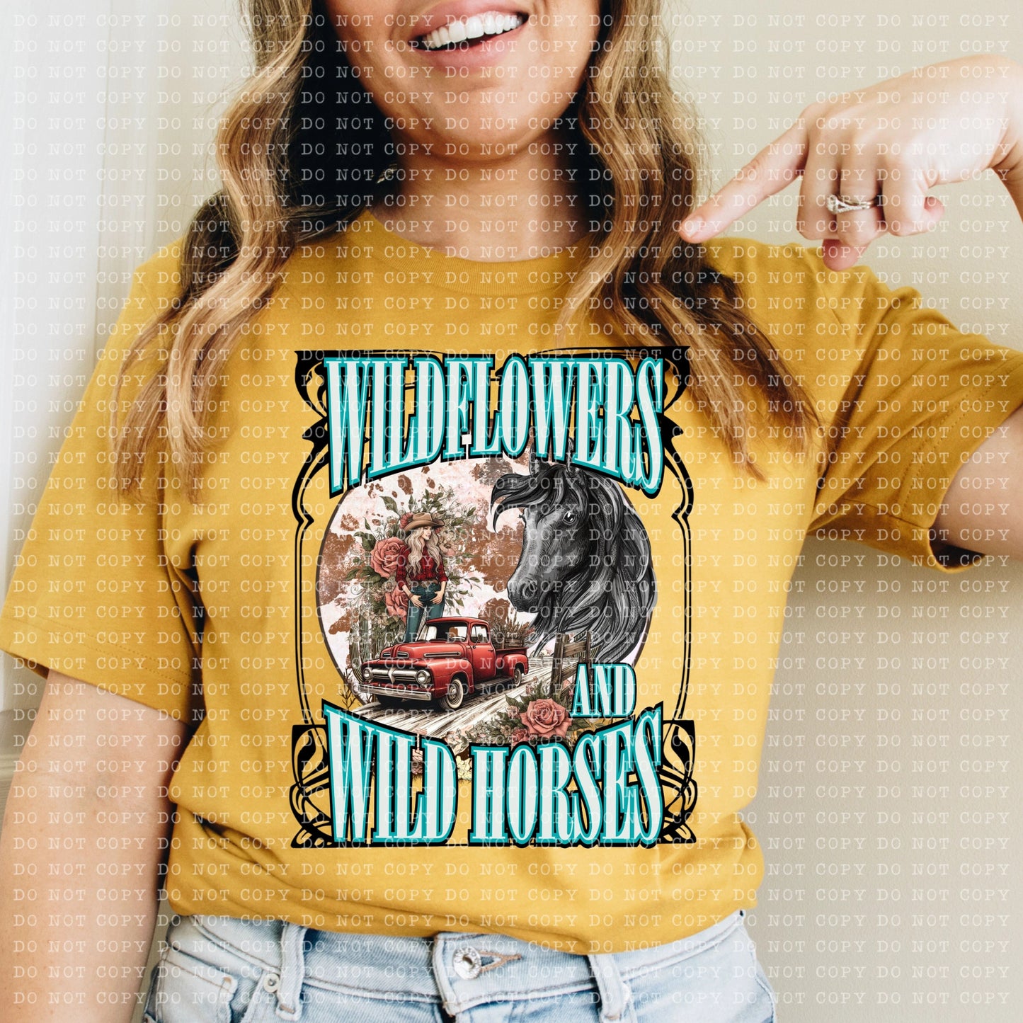 WILDFLOWERS AND WILD HORSES TEE