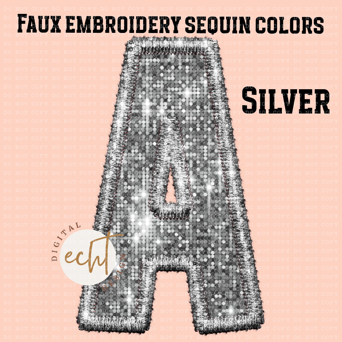 Custom Faux Sequin/Faux Embroidery Team Design- Digital Download