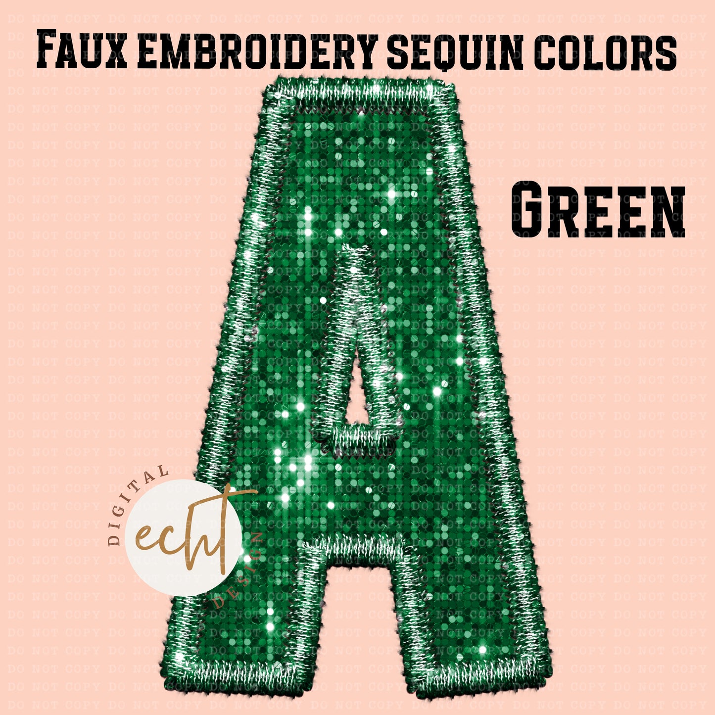 Custom Faux Sequin/Faux Embroidery Team Design- Digital Download