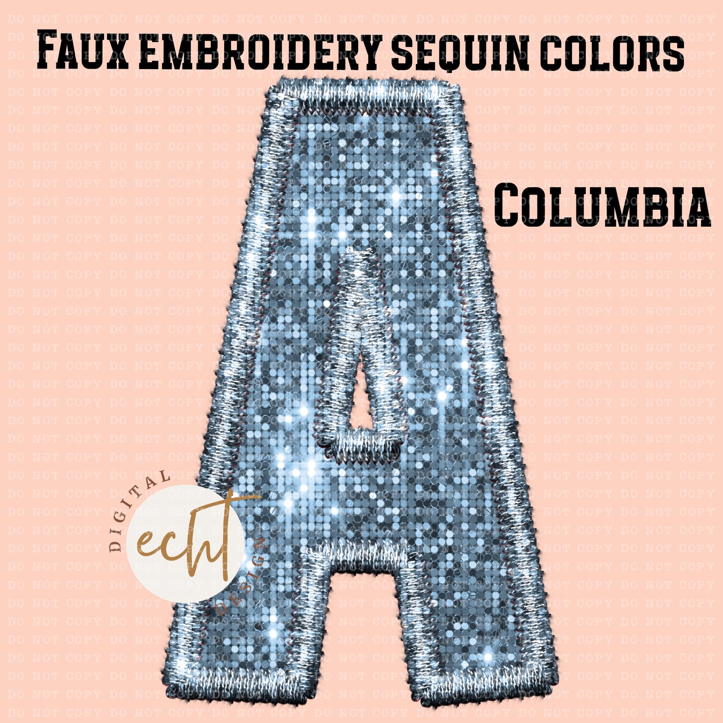 Custom Faux Sequin/Faux Embroidery Team Design- Digital Download