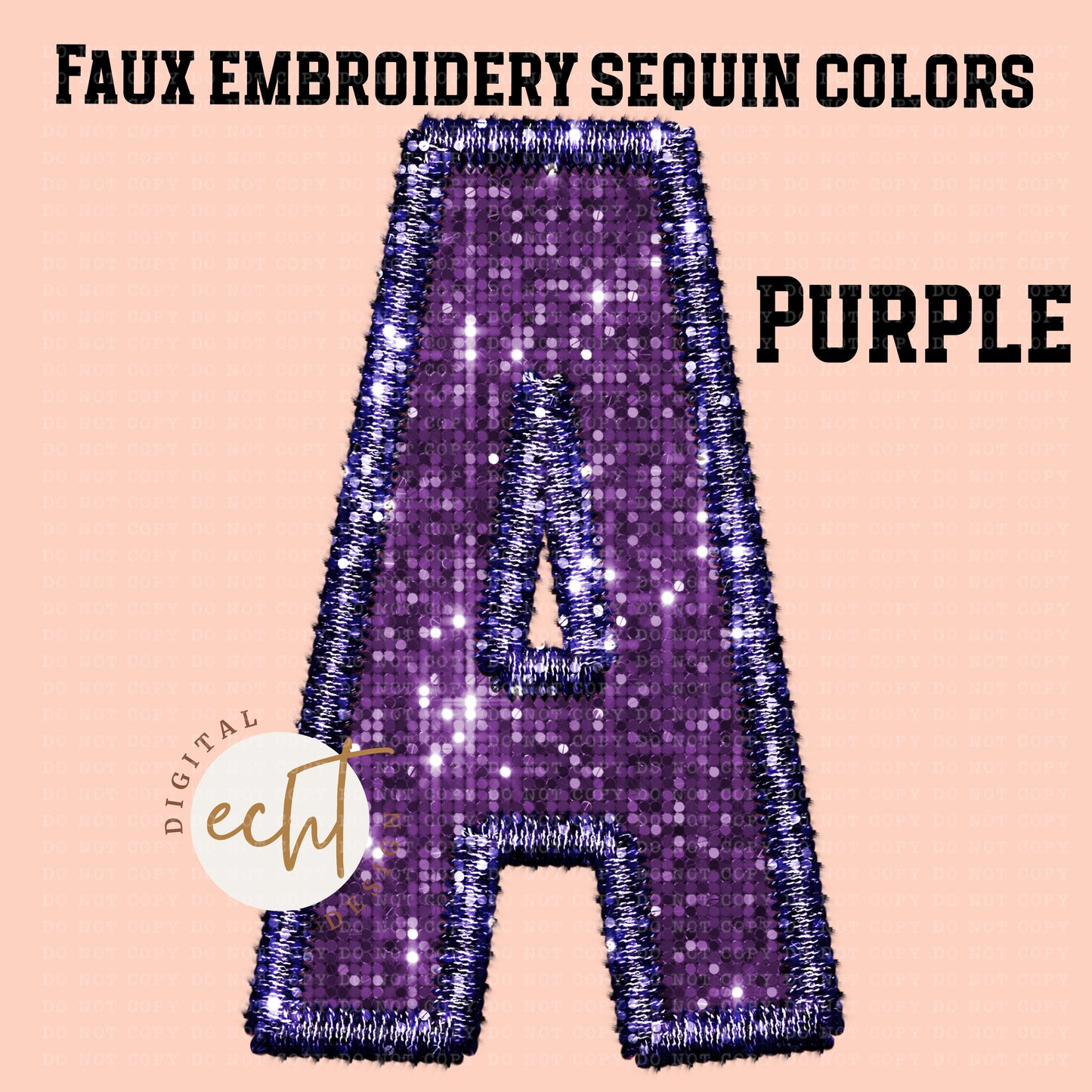 Custom Faux Sequin/Faux Embroidery Team Design- Digital Download