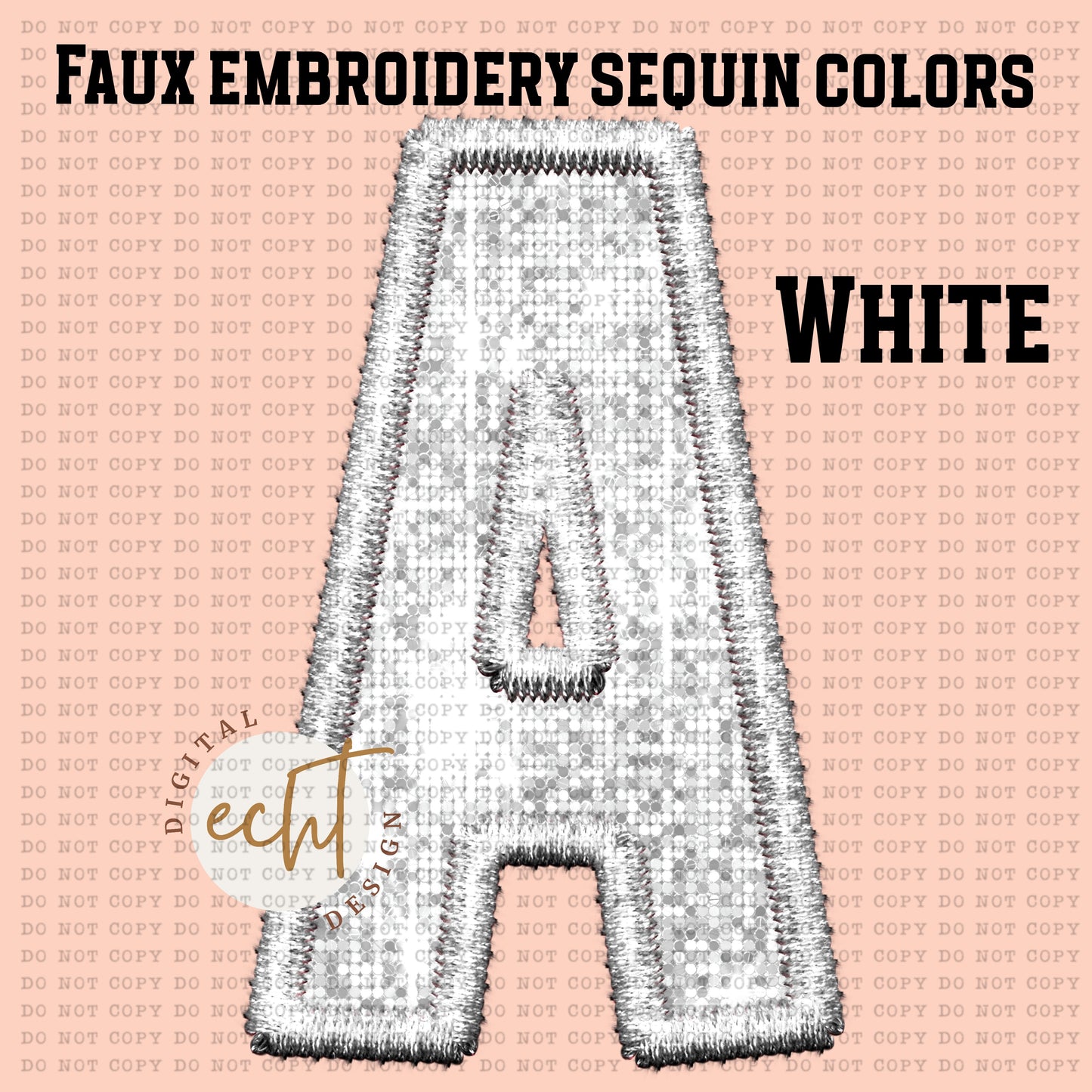 Custom Faux Sequin/Faux Embroidery Team Design- Digital Download