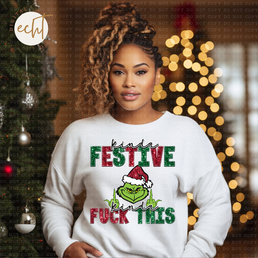 Kinda Festive - PNG File- Digital Download