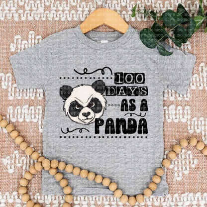 100 DAYS AS A PANDA- PNG File- Digital Download