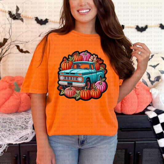 Pumpkin Truck Patch- PNG File- Digital Download