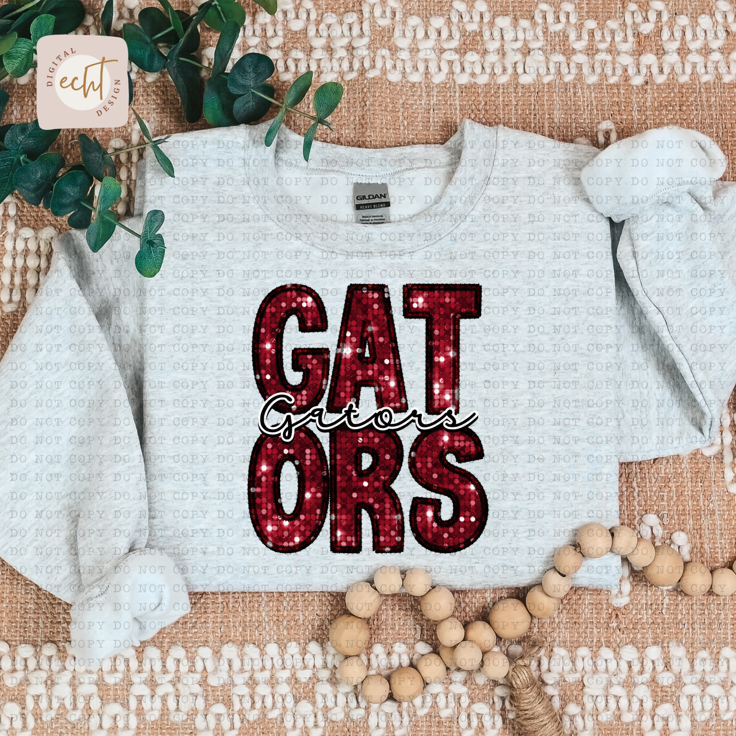 Gators Faux Sequin Faux Embroidery - PNG File- Digital Download