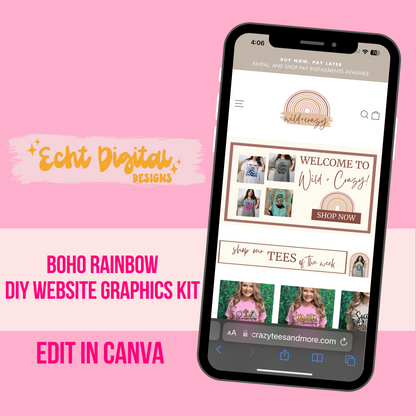 BOHO RAINBOW DIY WEBSITE GRAPHICS