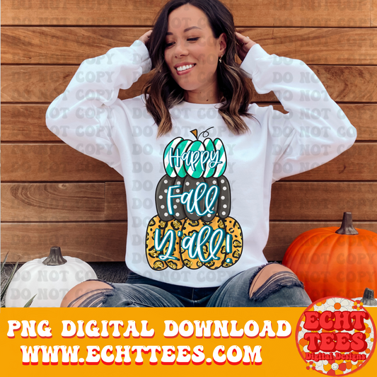 Happy Fall Y’all PNG Digital Download