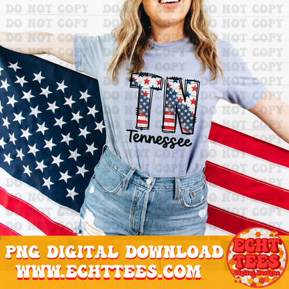 Patriotic States Bundle PNG Digital Download