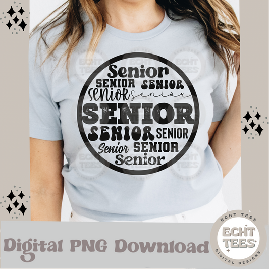 Senior Typography PNG Digital Download