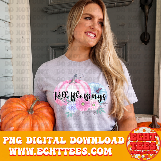 Fall Blessings PNG Digital Download