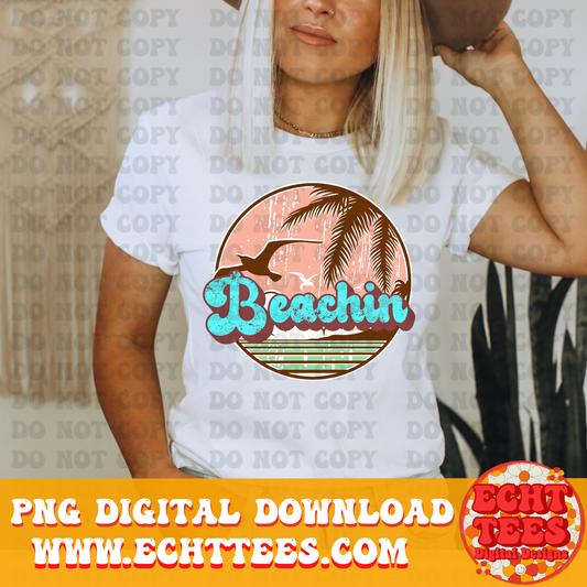 Beachin PNG Digital Download