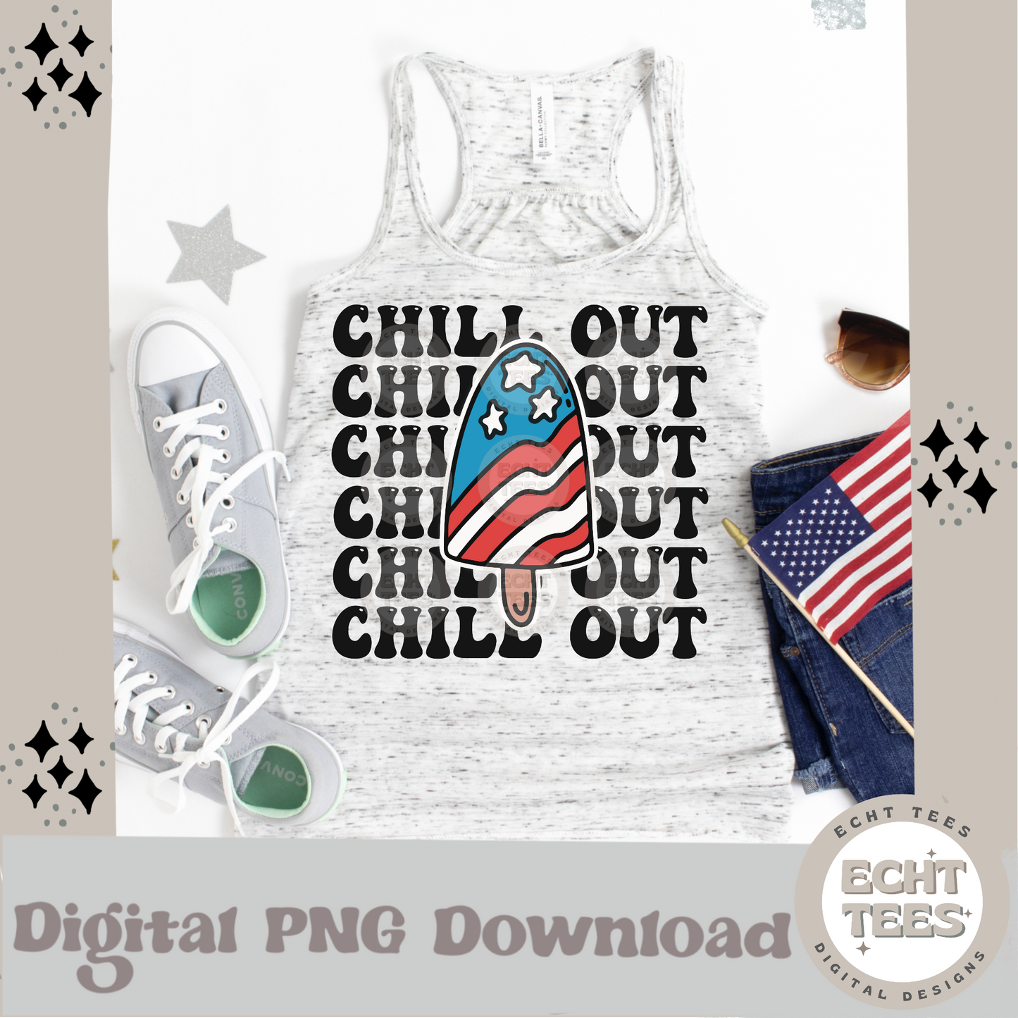 Chill out PNG Digital Download