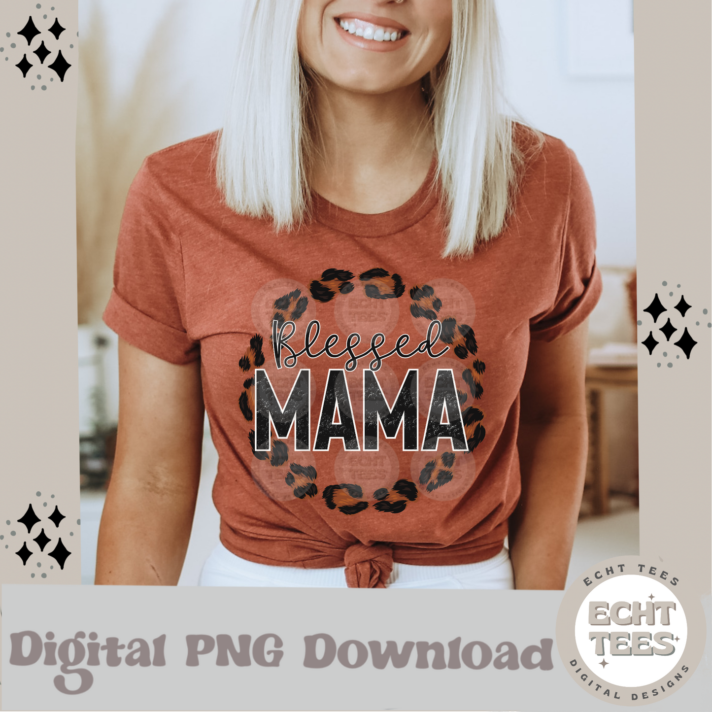 Blessed Mama PNG Digital Download