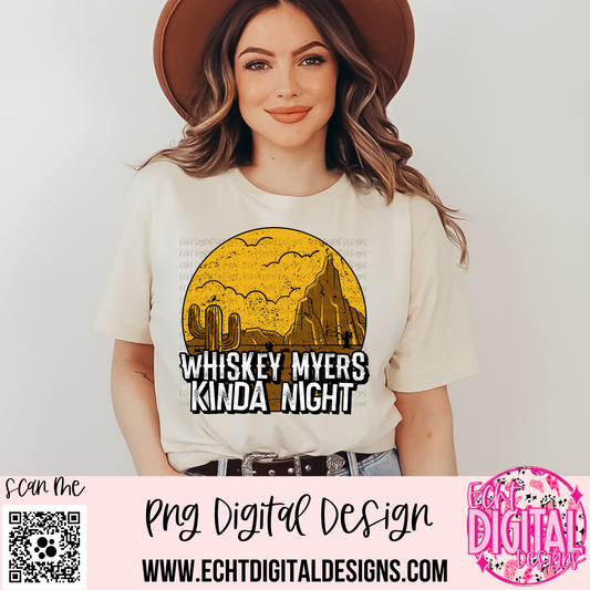 Whiskey Kinda Night PNG Digital Download