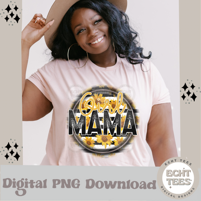 Girl Mama Sunflowers PNG Digital Download