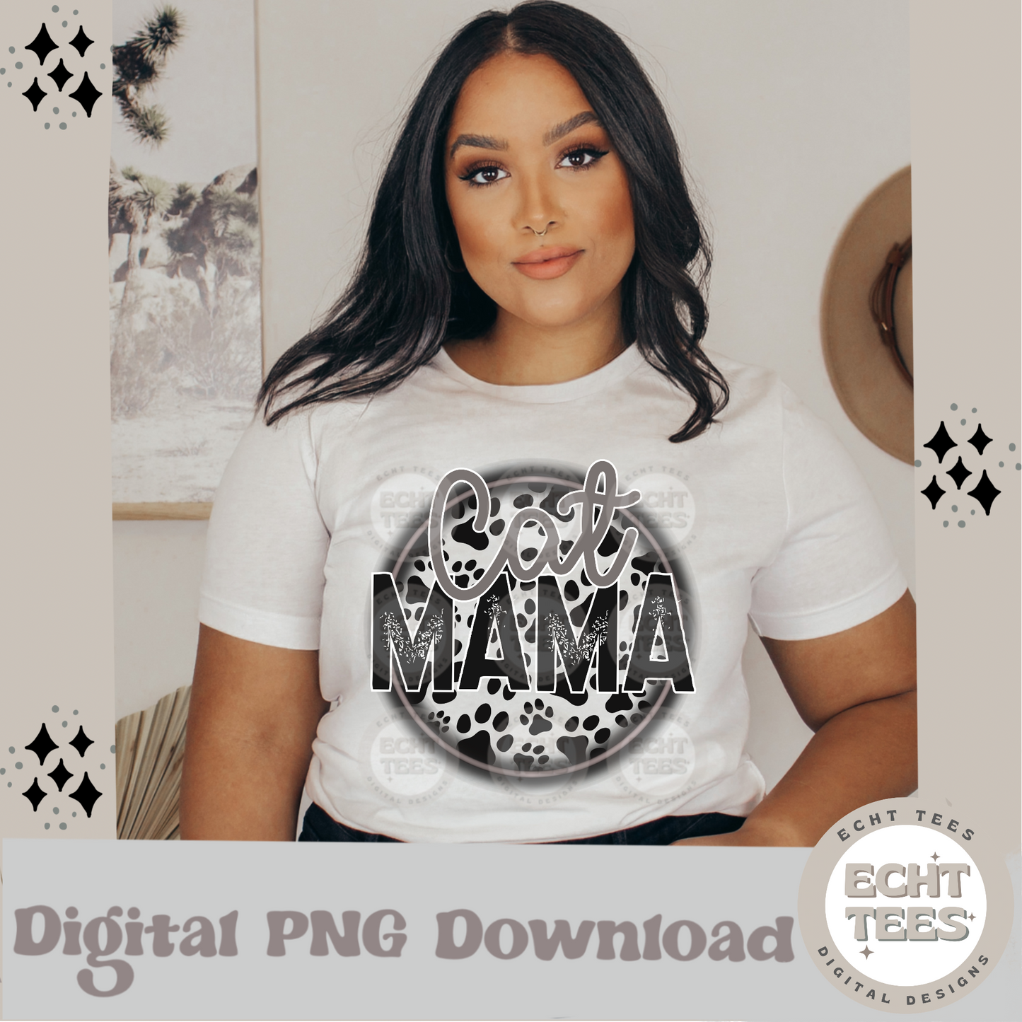 Cat Mama PNG Digital Download