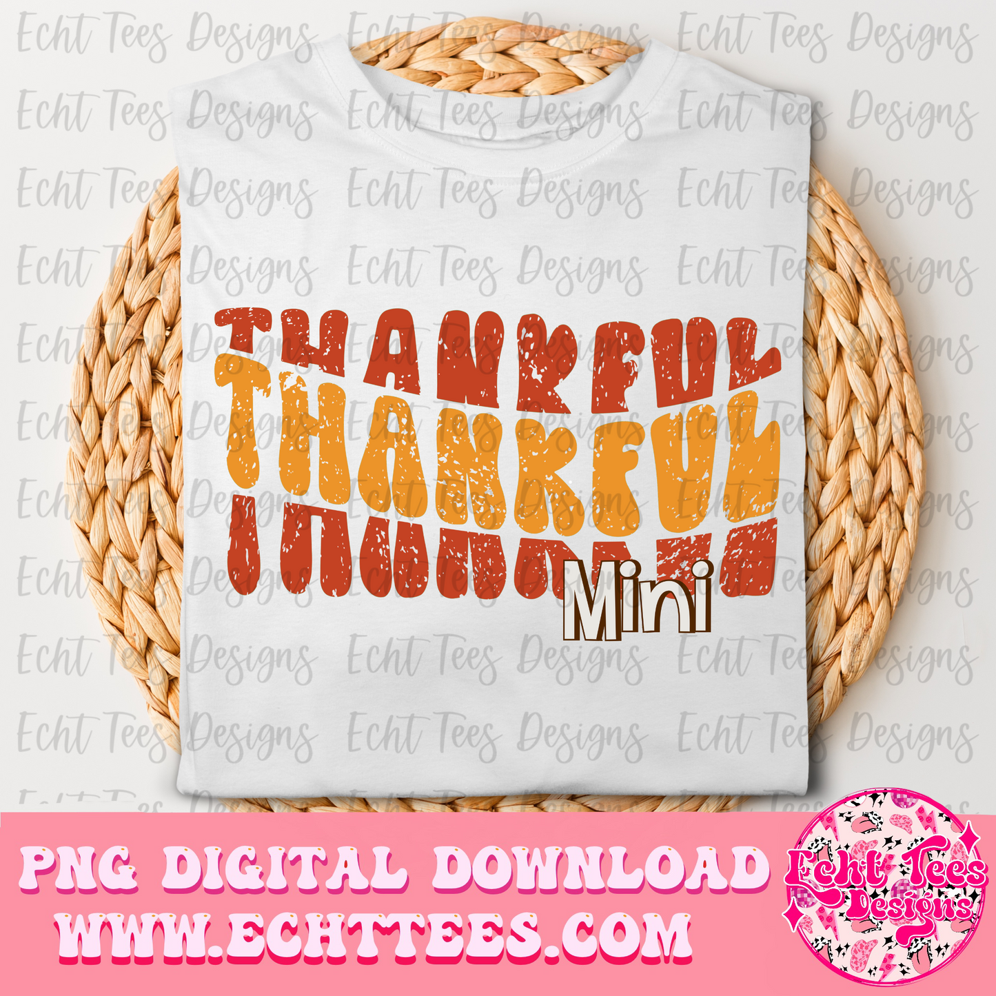 Thankful mini PNG Digital Download